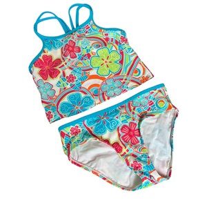 L.L. Bean Girl’s Tankini UPF 50 Swim Suit